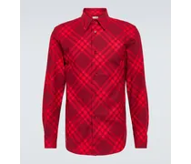 Burberry Camicia in cotone a quadri Rosso