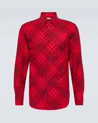 Burberry Camicia in cotone a quadri Rosso