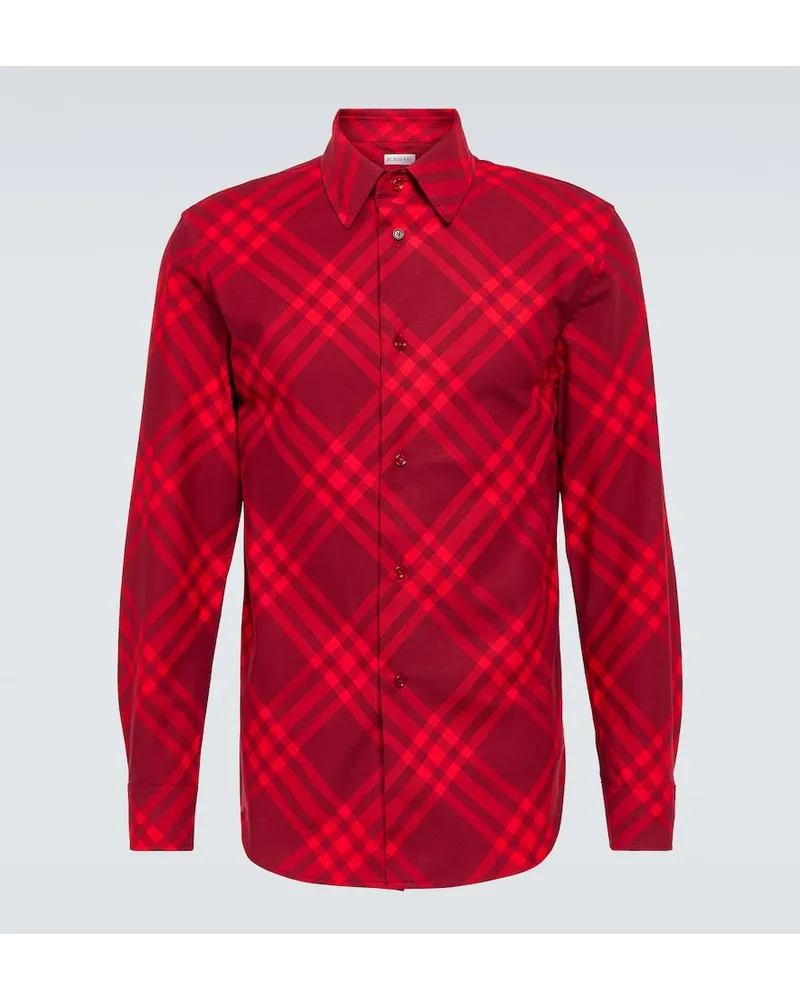 Burberry Camicia in cotone a quadri Rosso