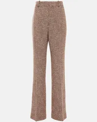 Chloé Chloé Pantaloni in tweed a gamba larga Multicolore