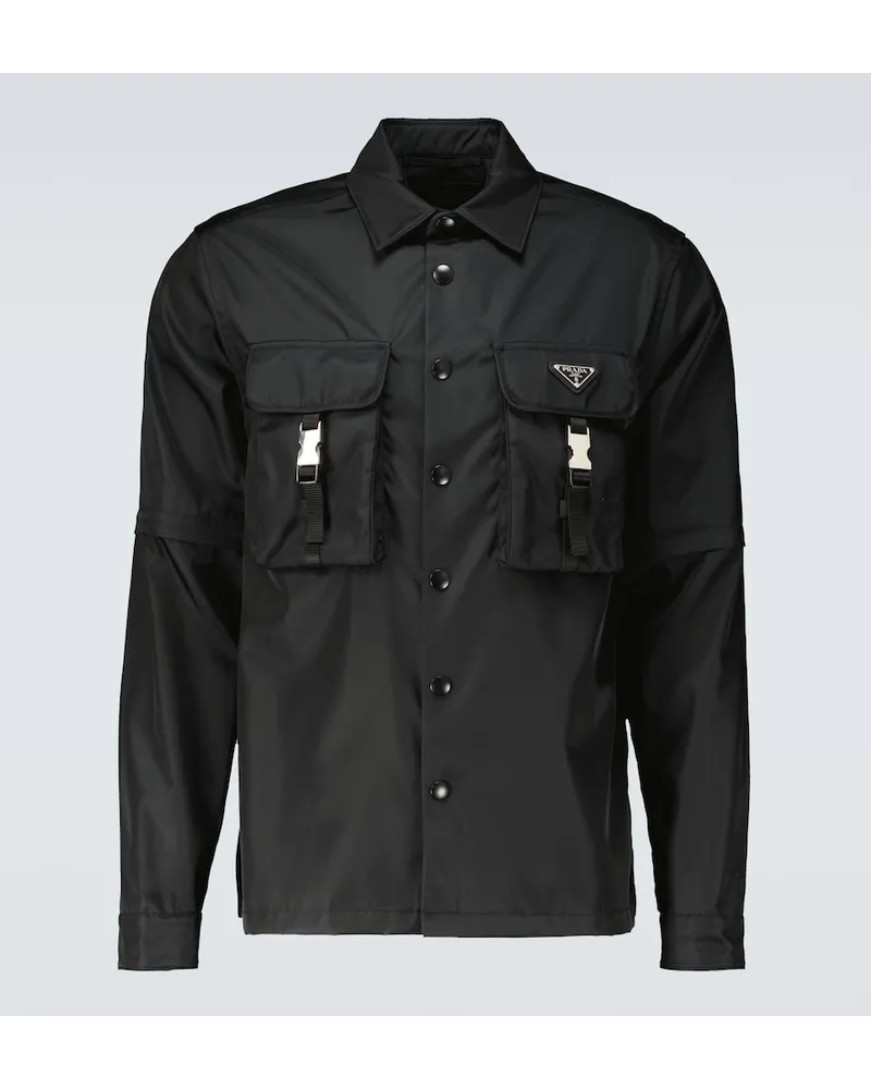 Prada Giacca in Re-Nylon Nero