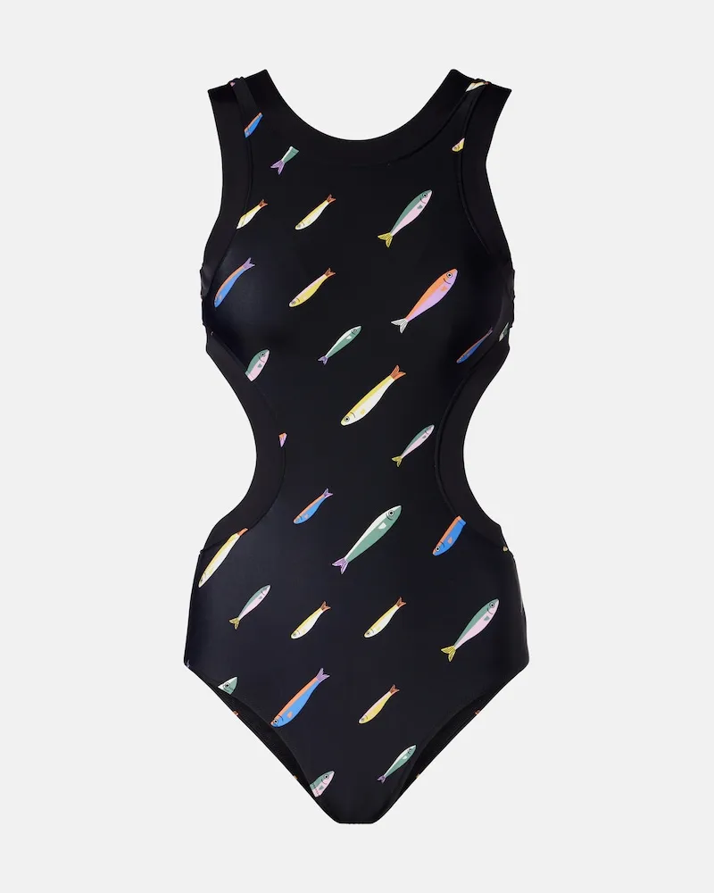 STAUD Costume da bagno Dolce con stampa Nero