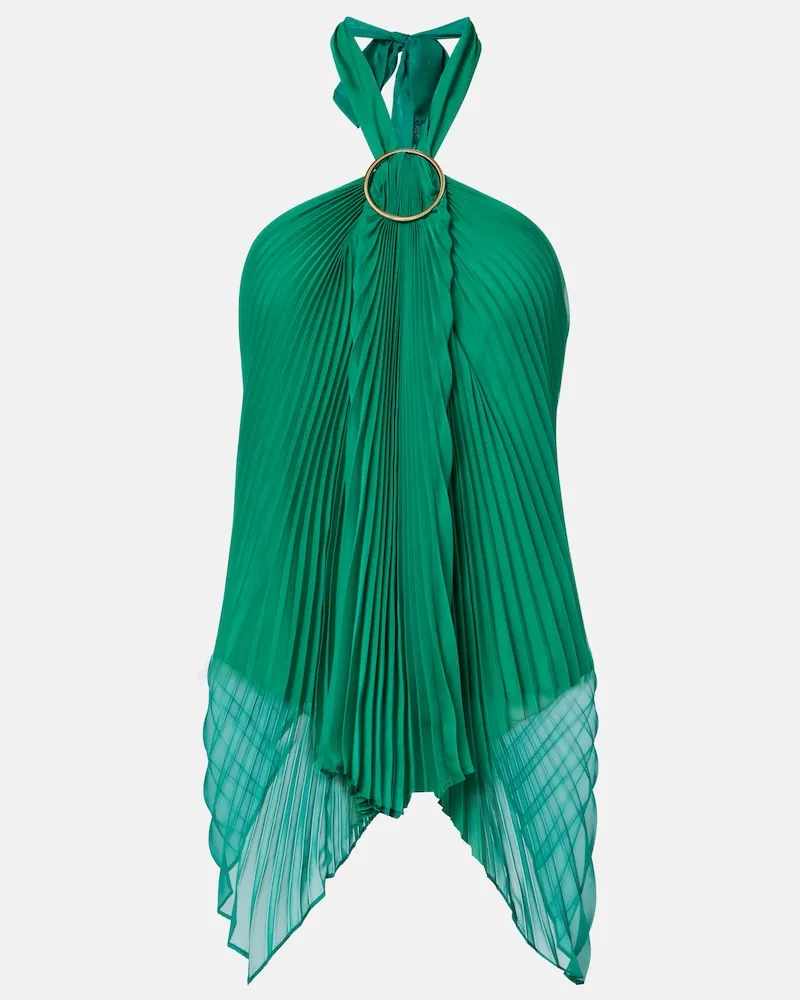 Max Mara Top Valzer plissÃ Verde