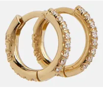Orecchini a cerchio Mini in oro 18kt con diamanti