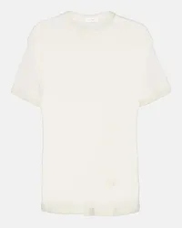 The Row Top Lila in jersey di cashmere Bianco