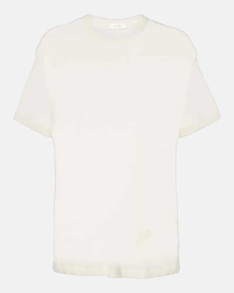 The Row Top Lila in jersey di cashmere Bianco