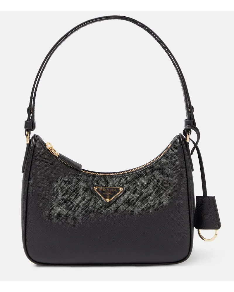 Prada Borsa a spalla Re-Edition Mini in pelle Nero