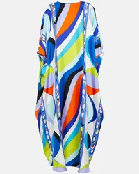 Emilio Pucci Caftano Pesci in seta Multicolore