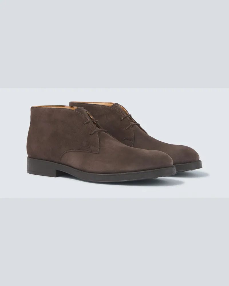 TOD'S Stivaletti desert in suede Marrone