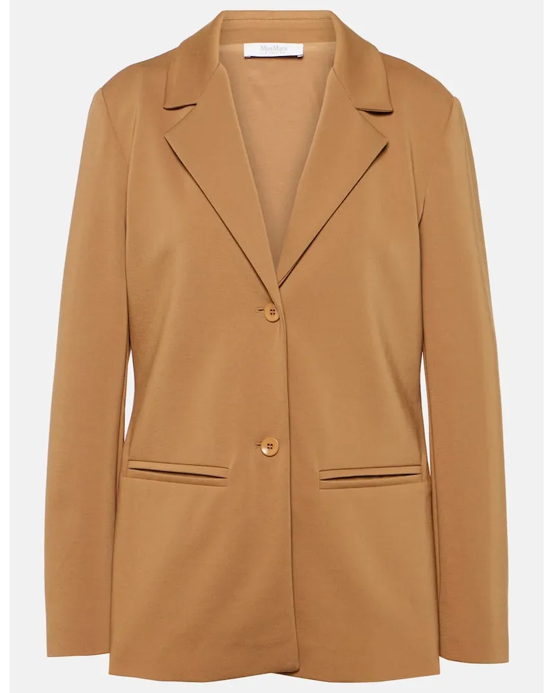Max Mara Leisure - Blazer monopetto Mogador Marrone