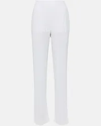 Stella McCartney Pantaloni regular in maglia Bianco