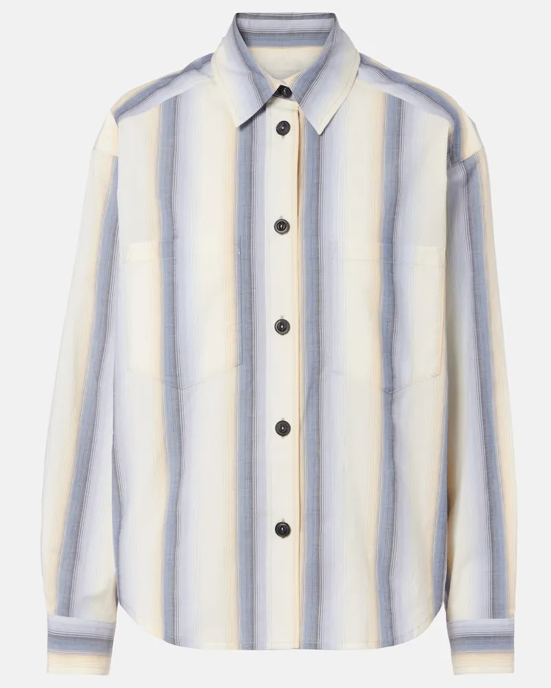 Isabel Marant Camicia Mahvane in cotone a righe Blu