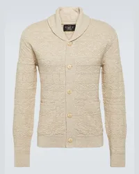 RRL Cardigan in cotone e lino Bianco