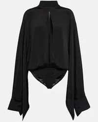 Tom Ford Body in crêpe di seta con cut-out Nero