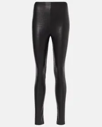 Junya Watanabe Leggings con stampa serpente Nero