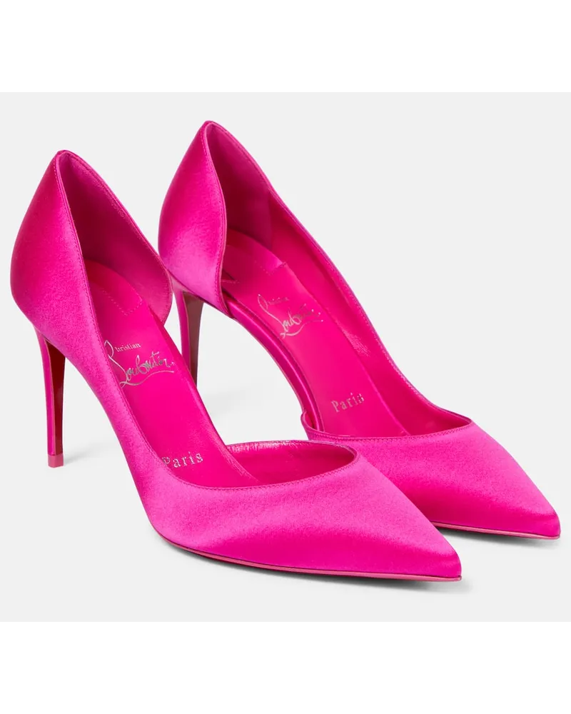 Christian Louboutin Pumps Iriza 85 in raso di seta Rosa