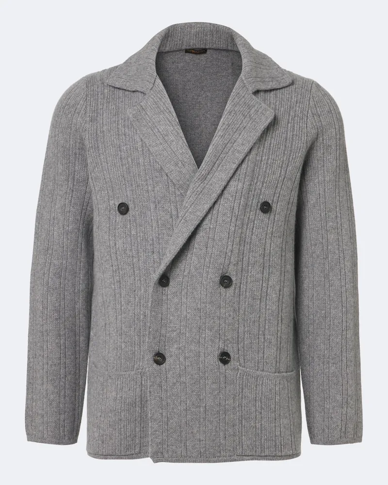 Rubinacci Cardigan in cashmere Grigio