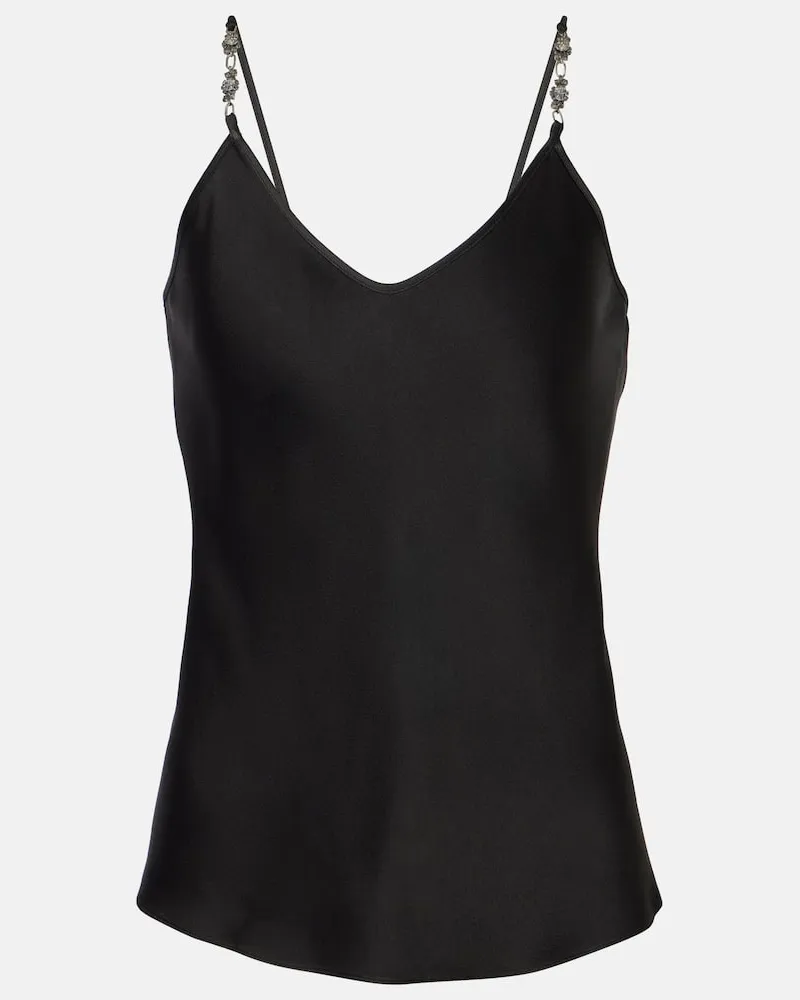 Max Mara Camisole Afelio in raso Nero