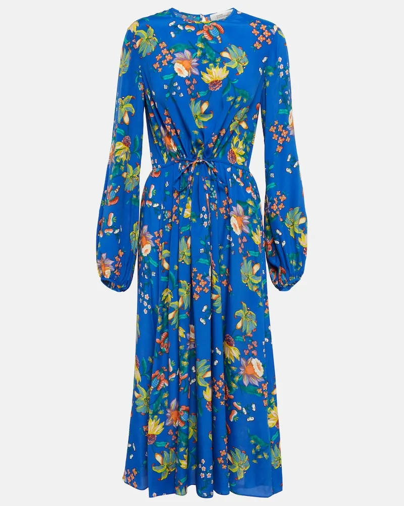 Diane von Furstenberg Abito midi con stampa Blu