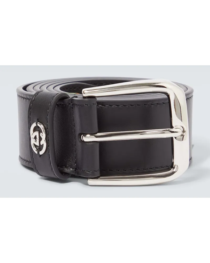 Gucci Cintura GG in pelle Nero