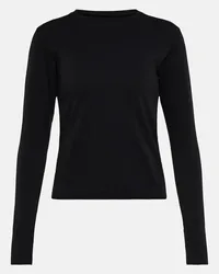 CORDOVA Top Base Layer in maglia a coste Nero