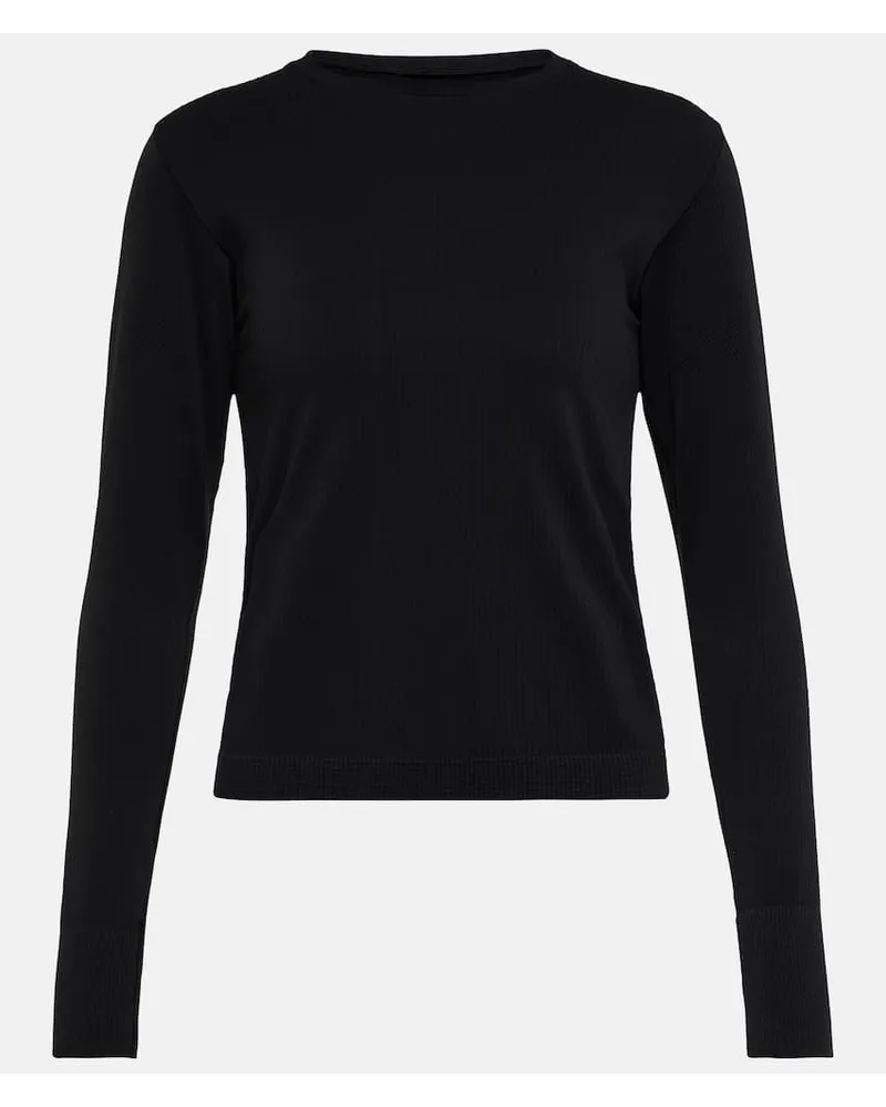 CORDOVA Top Base Layer in maglia a coste Nero