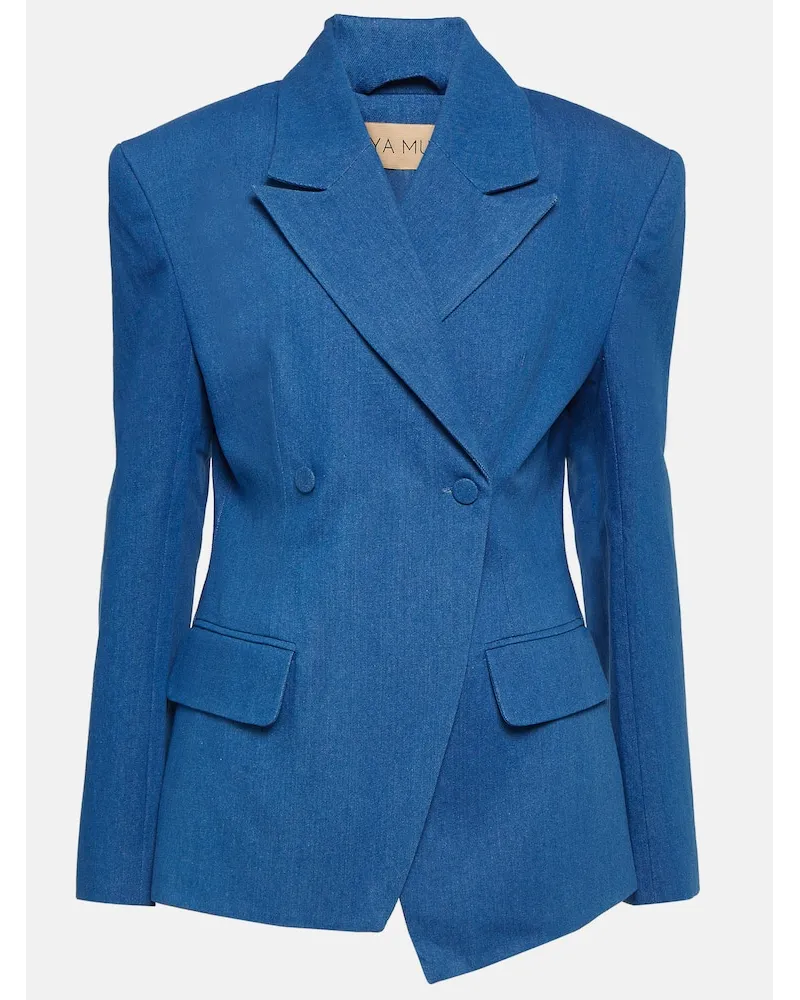 Aya Muse Blazer di jeans Cosa Blu