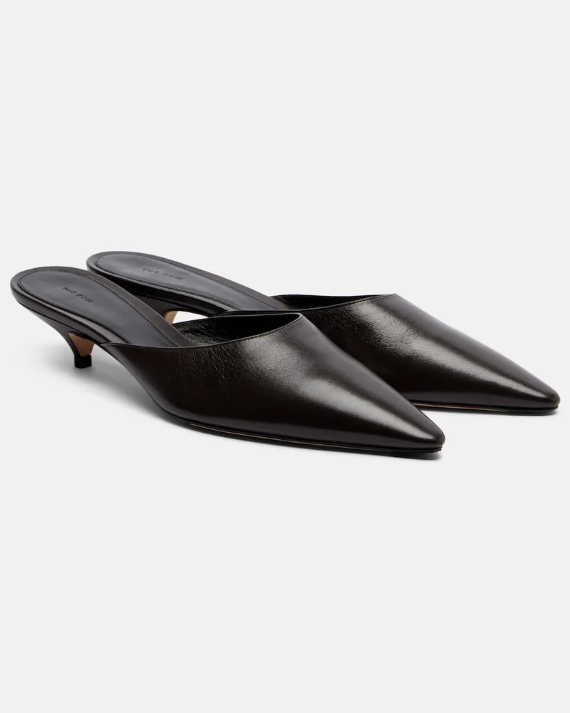 The Row Mules Liisa in pelle Marrone
