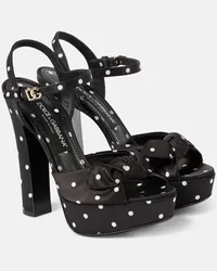 Dolce & Gabbana Sandali in raso con plateau Nero