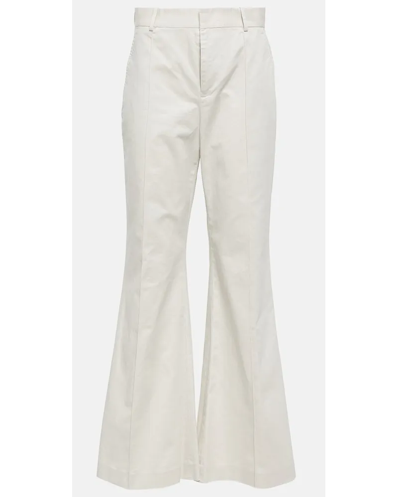 Ralph Lauren Pantaloni flared in misto cotone Neutro
