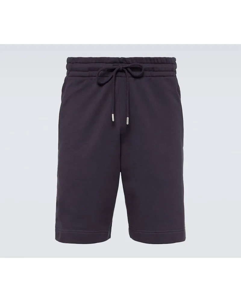 Dries van Noten Shorts in jersey di cotone Blu