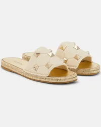 Valentino Garavani Sandali Roman Stud in pelle Beige