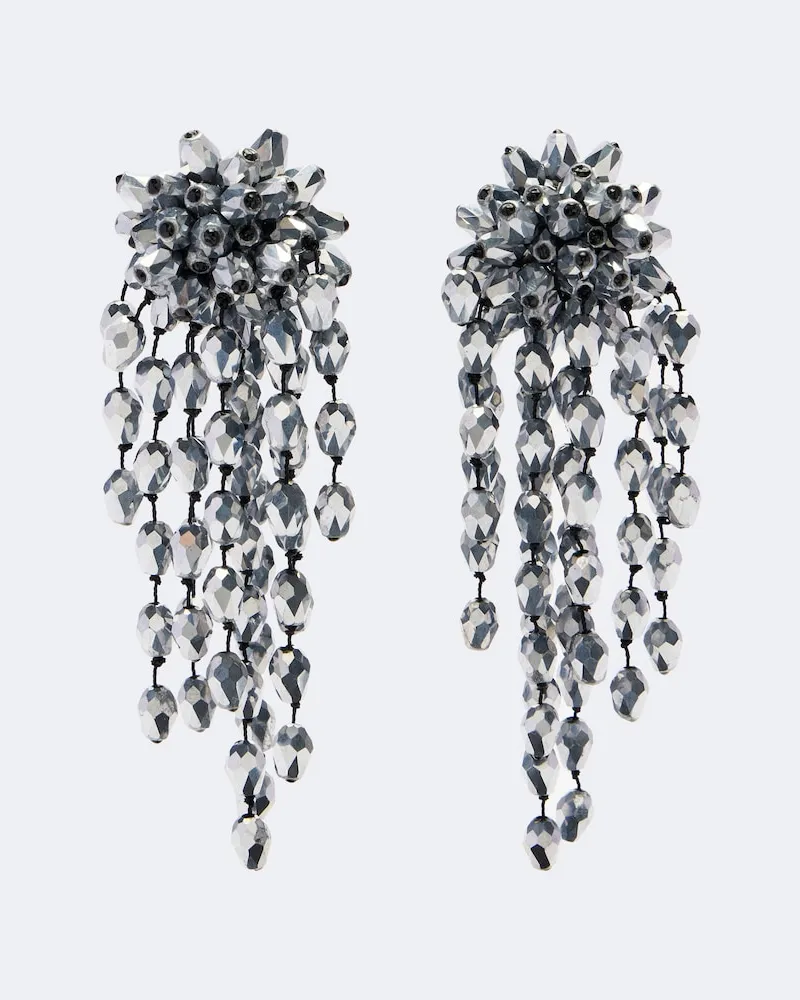 Isabel Marant Orecchini a clip Hanabi con perline Argento
