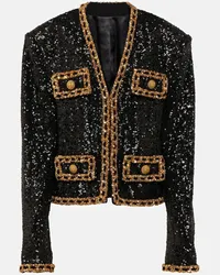 Balmain Giacca con paillette Nero