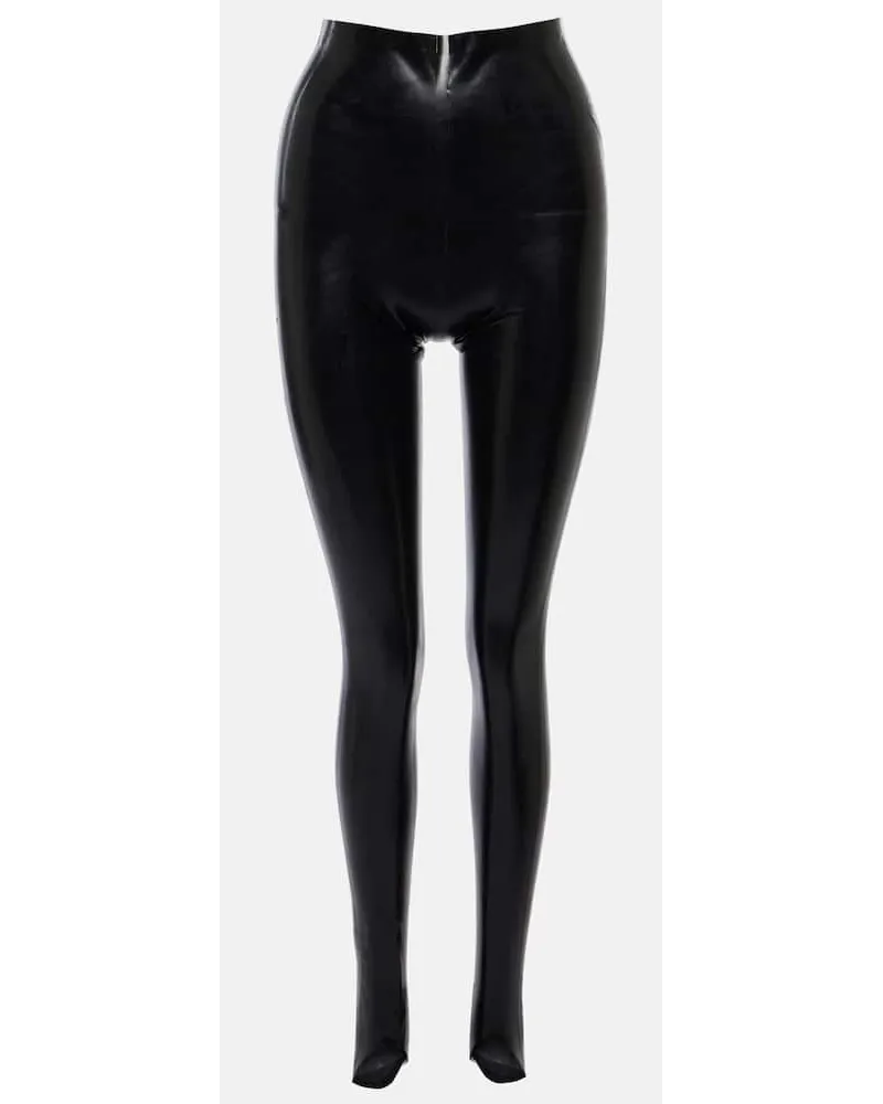 Alaïa Alaïa Leggings in latex Nero