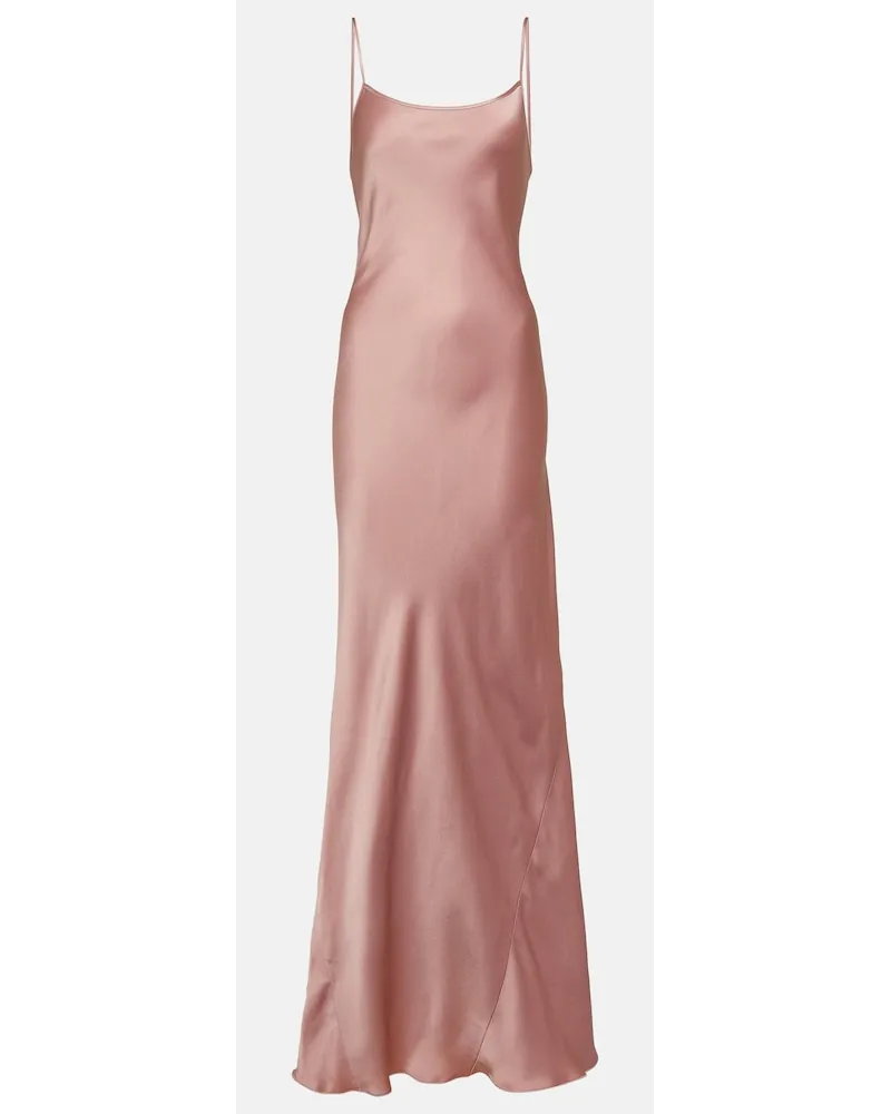 Victoria Beckham Abito lungo Cami in raso Rosa