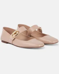 Valentino Garavani Ballerine Mary Jane VLogo Locker Rosa