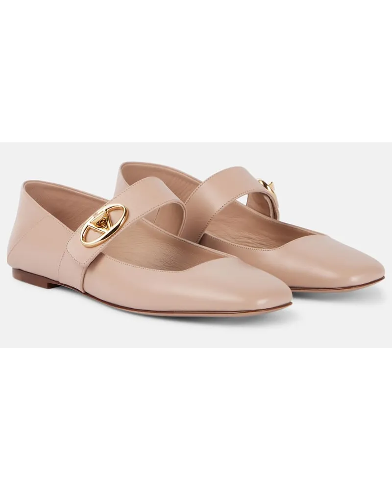 Valentino Garavani Ballerine Mary Jane VLogo Locker Rosa