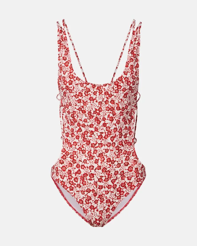 Isabel Marant Costume da bagno con stampa Rosso