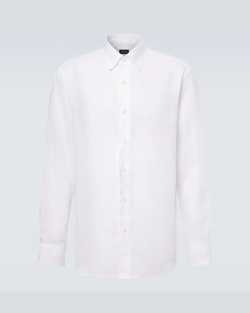 Brioni Camicia in lino Bianco