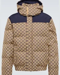 Gucci Piumino trapuntato in canvas GG Blu