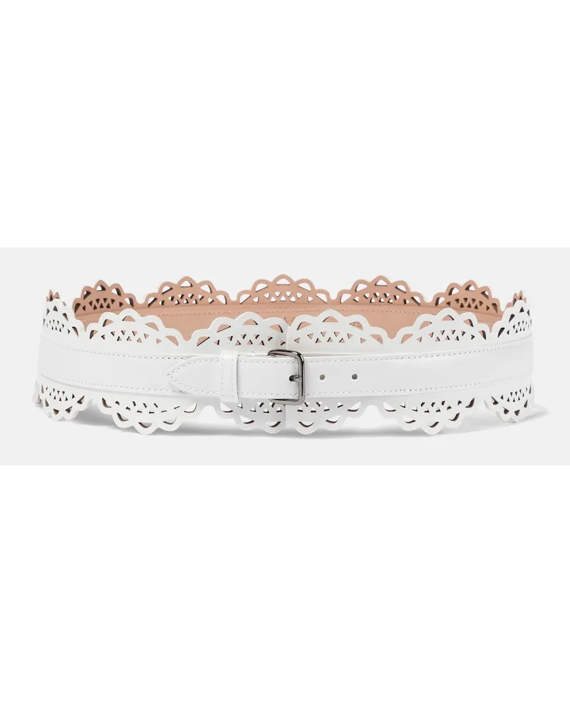 Alaïa AlaÃ¯a Cintura in pelle Bianco