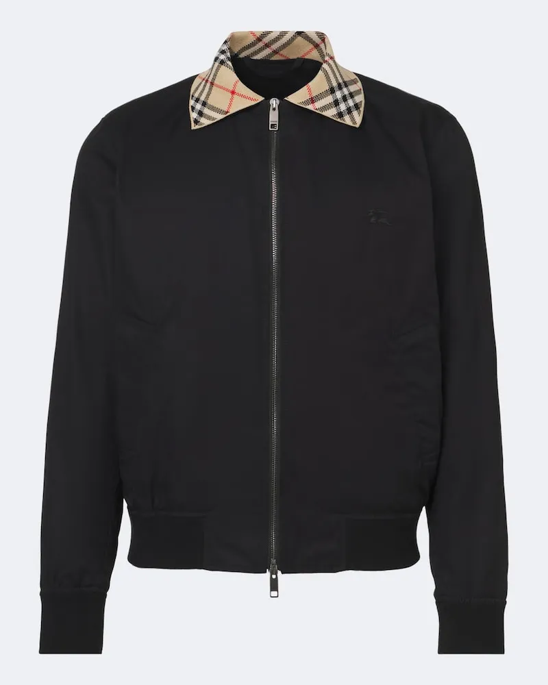 Burberry Giacca blouson Burberry Check in cotone Nero