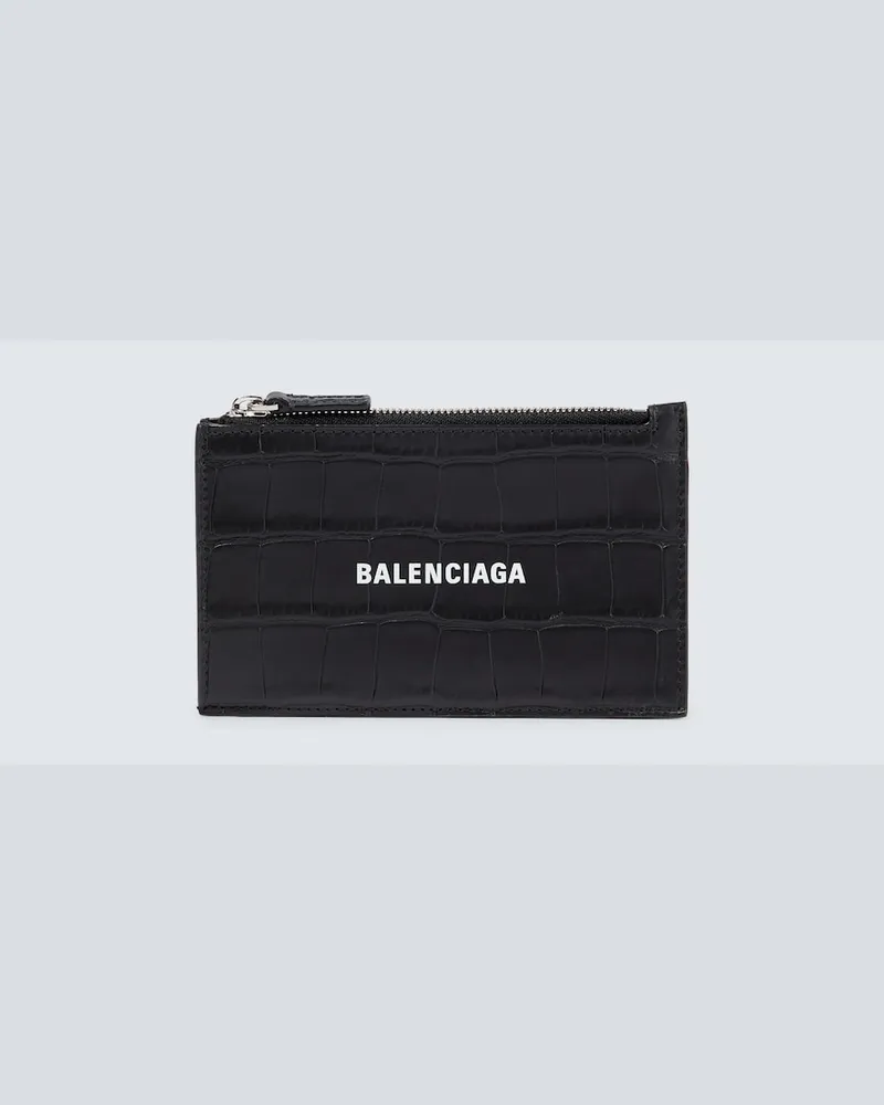 Balenciaga Portafoglio Cash in pelle stampata Bianco