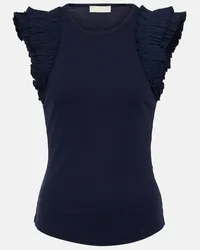 Ulla Johnson Top Lilo in maglia a coste Blu