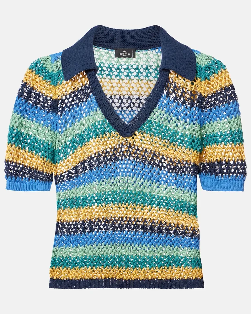 Etro Top in maglia a righe Multicolore