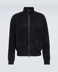 Ralph Lauren Bomber Torrence in suede Blu