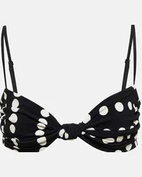 Johanna Ortiz Top bikini a pois Nero