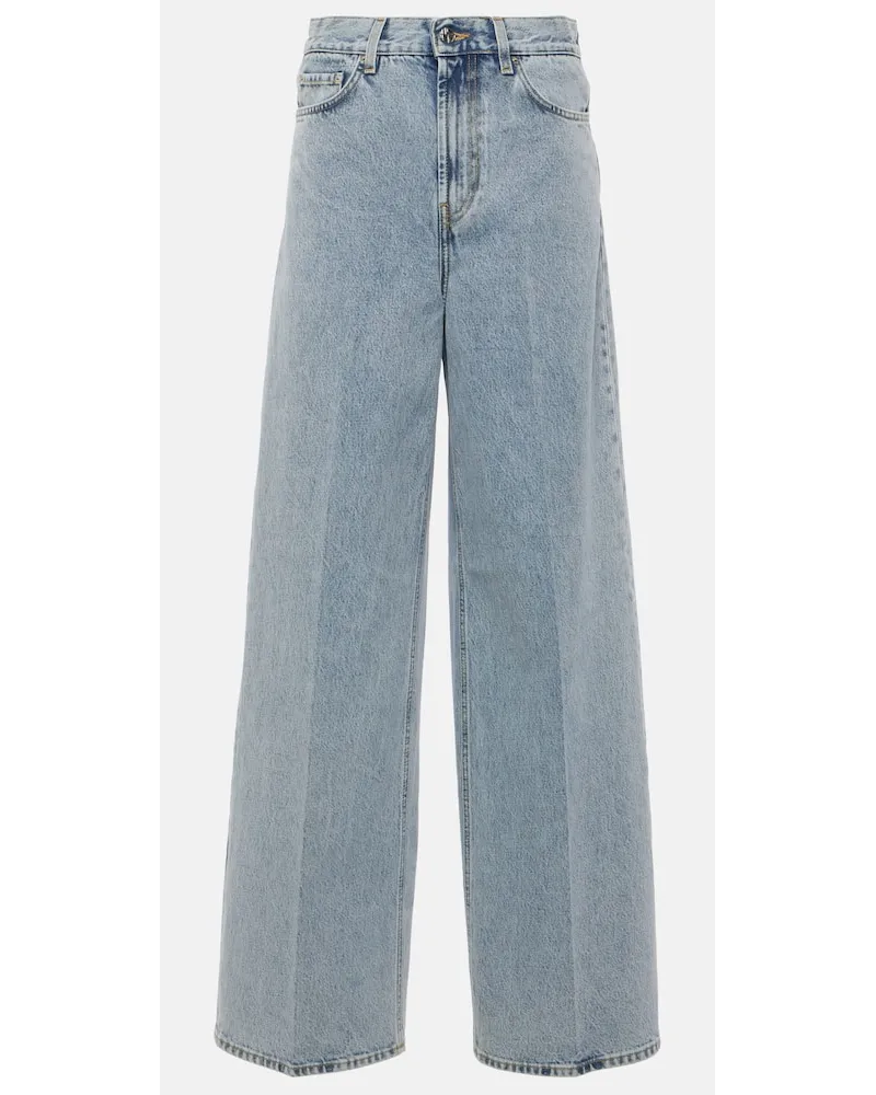 Totême Jeans a gamba larga e vita alta Blu