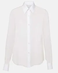 Dries van Noten Camicia in seta e cotone Bianco